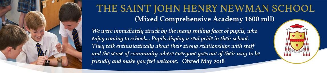The Saint John Henry Newman School banner