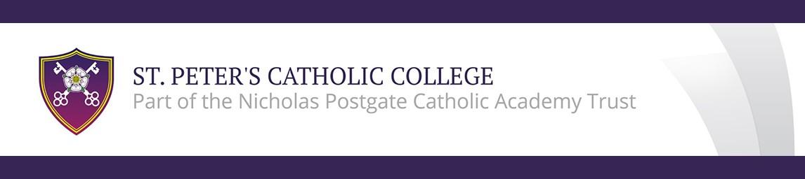 St Peter's Catholic College banner