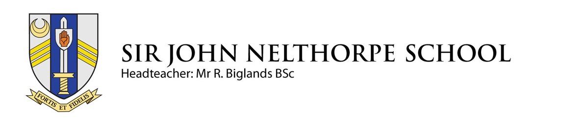 Sir John Nelthorpe School banner