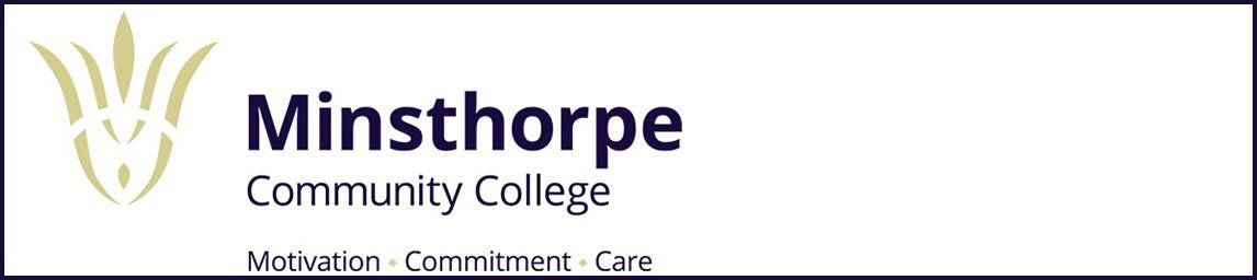 Minsthorpe Community College banner
