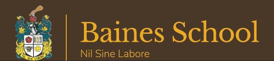 Baines School banner