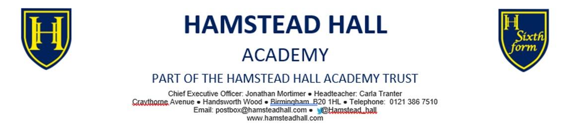 Hamstead Hall Academy banner