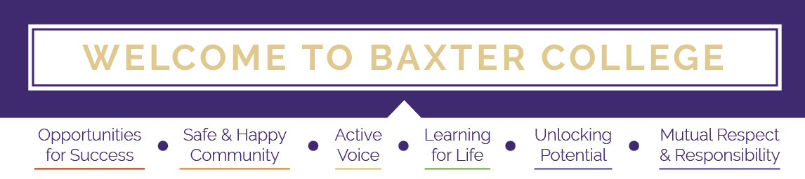 Baxter College banner