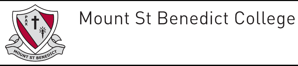Mount St Benedict College banner
