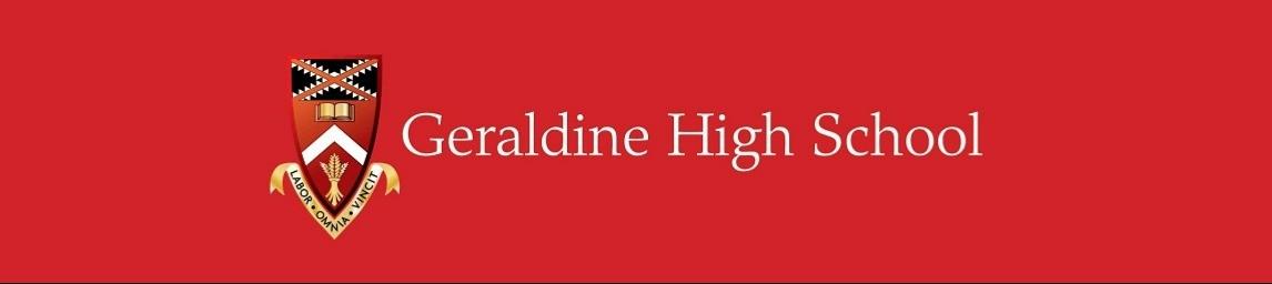 Geraldine High School banner
