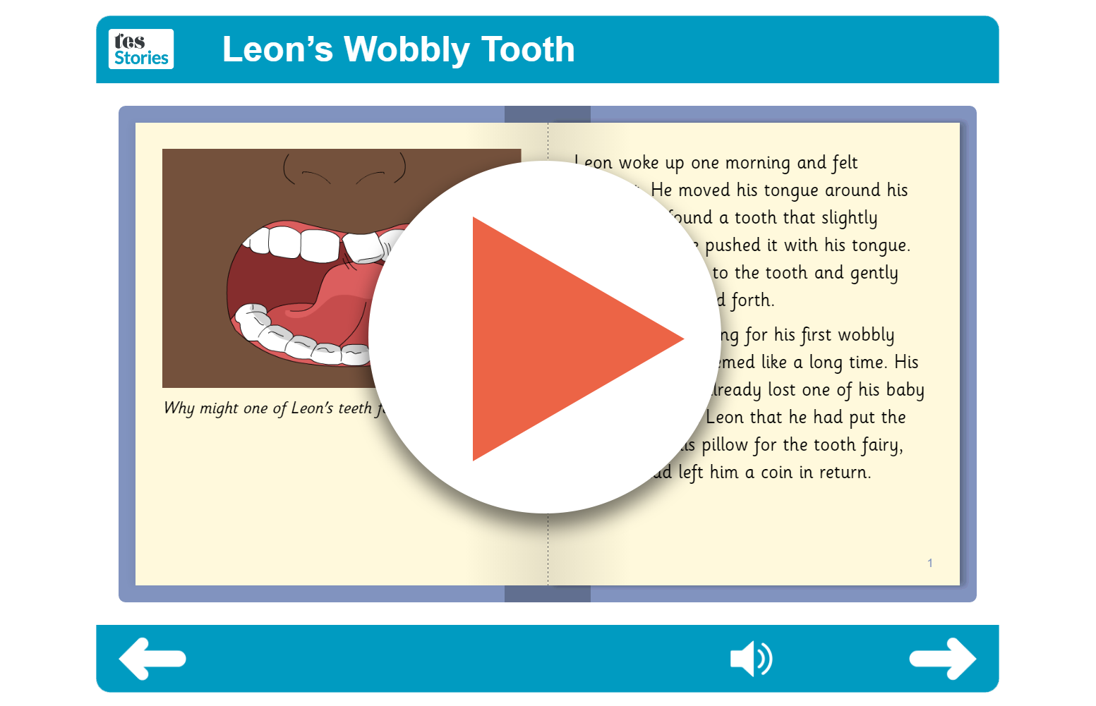 Leon's Wobbly Tooth Independent Reader (interactive)