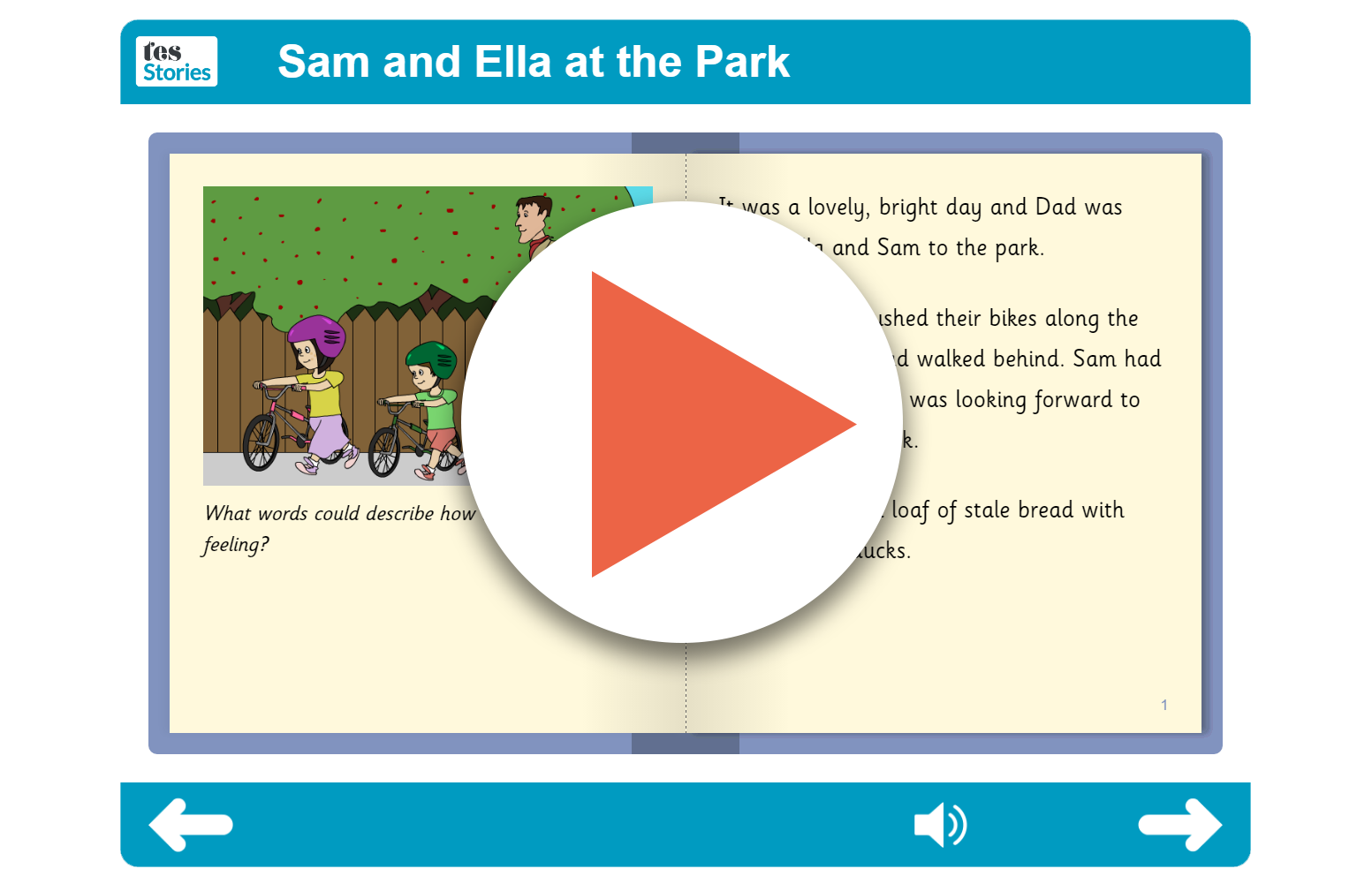 Sam and Ella at the Park Independent Reader (interactive)