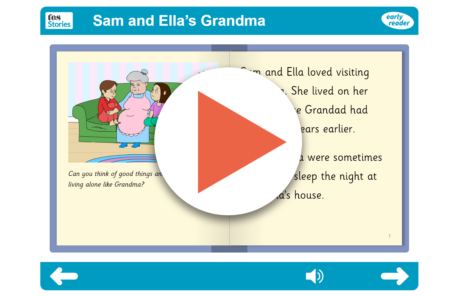 Sam and Ella's Grandma Early Reader (interactive)