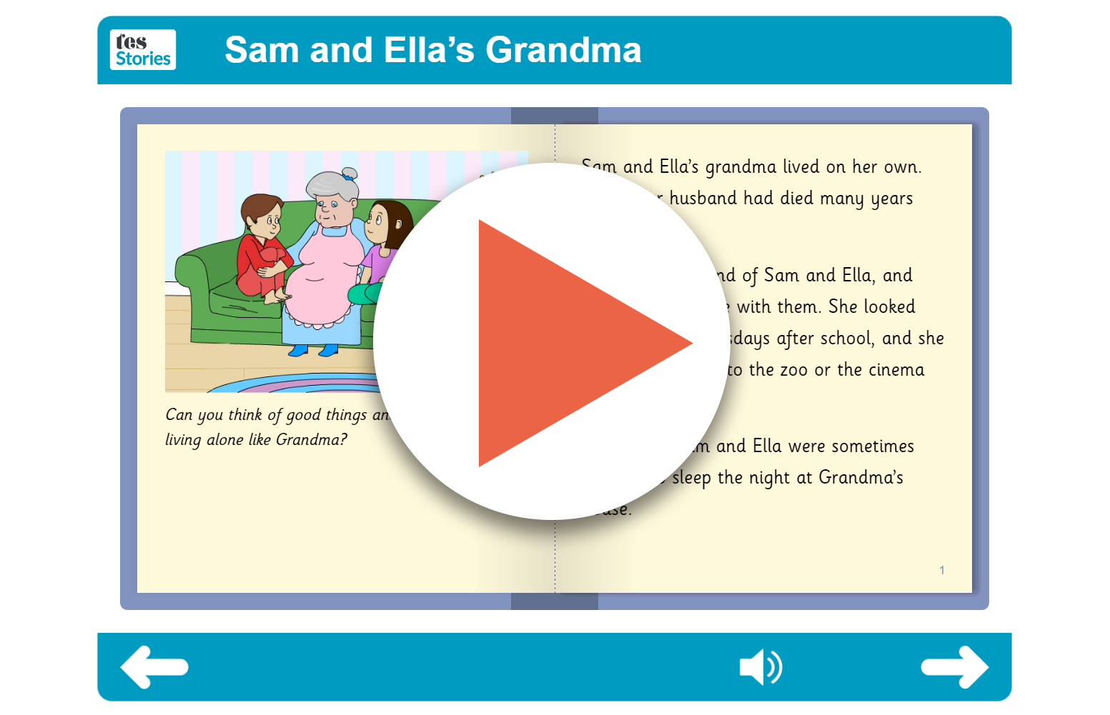 Sam and Ella's Grandma Independent Reader (interactive)
