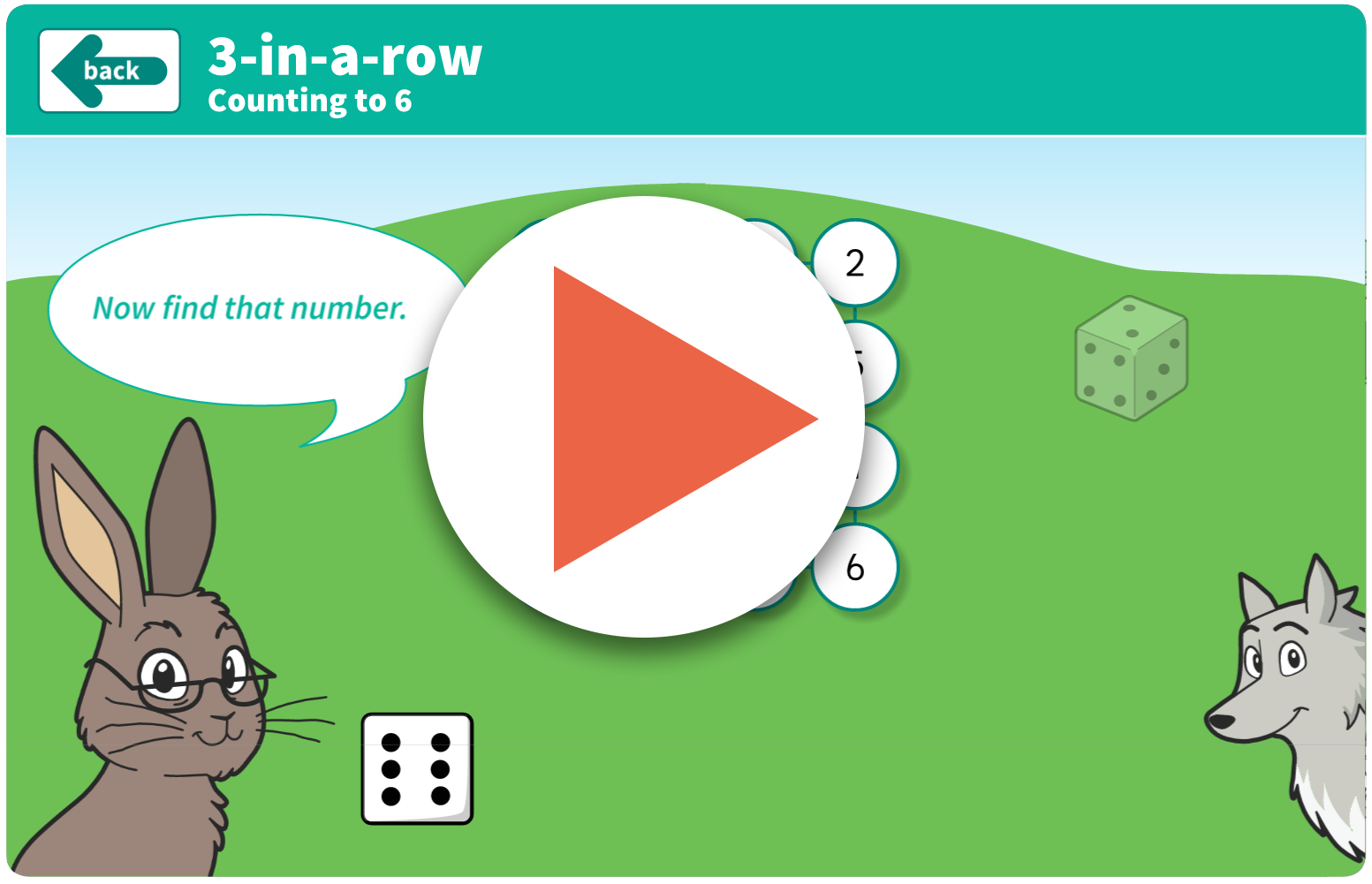 3 in a row dice game (interactive)