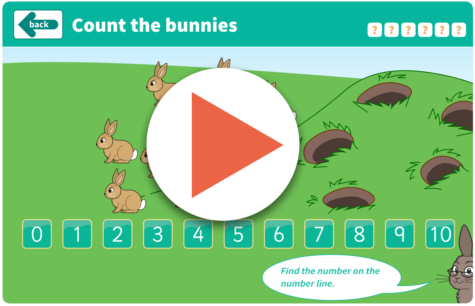 Counting bunnies game (interactive)