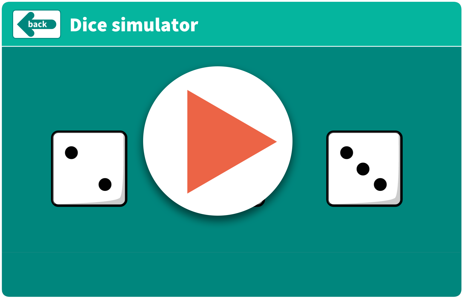 Dice simulator tool (interactive)