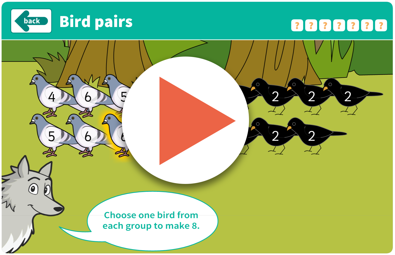Bird pairs game - (interactive)