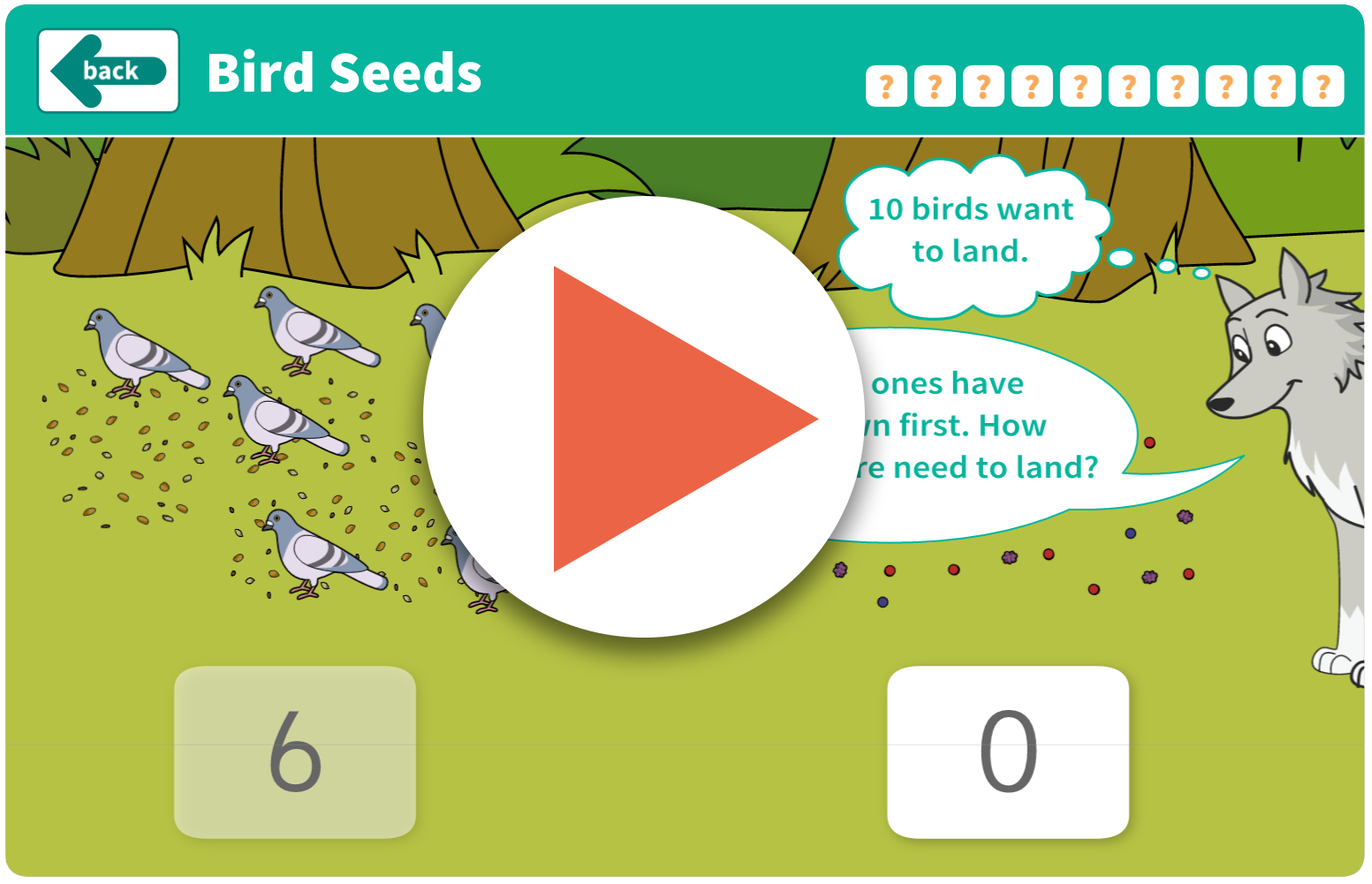 Bird seeds game - (interactive)